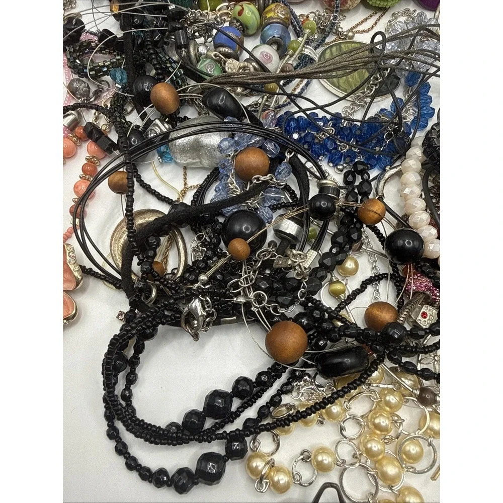 UNSORTED VINTAGE & MODERN MIXED JEWELRY ESTATE JUNK DRAWER LOT~WEAR REPAIR CRAFT